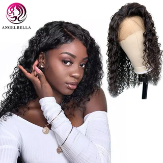 13*5 Wet And Wavy Lace Front Human Hair Wig with Baby Hair Natural Black Color 150%density Lace Front Wigs 