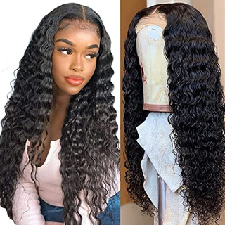 13x4 Lace Front Wigs Deep Wave Human Hair Wigs for Black Women