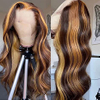 Body Wave Lace Front Wig Brazilian Ombre Human Hair Wigs for Black Women