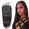 2022 New Style 4x4 HD Lace Closure Straight Human Hair Transparent Lace Closure with Baby Hair Natural Color Free Part