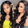 Body Wave Human Hair 13x6 Transparent Lace Front Wigs
