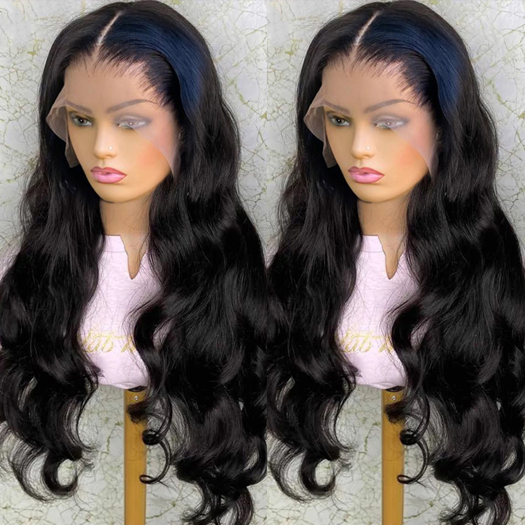 Natural Black Hair Wig Lace Front Wigs Straight Hair Glueless Lace Wigs Long Silk Wig