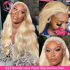 Angelbella Queen Doner Virgin Hair Wholesale Body Wave 13X4 613 Full Human Hair Hd Lace Frontal Wig With Baby Hair