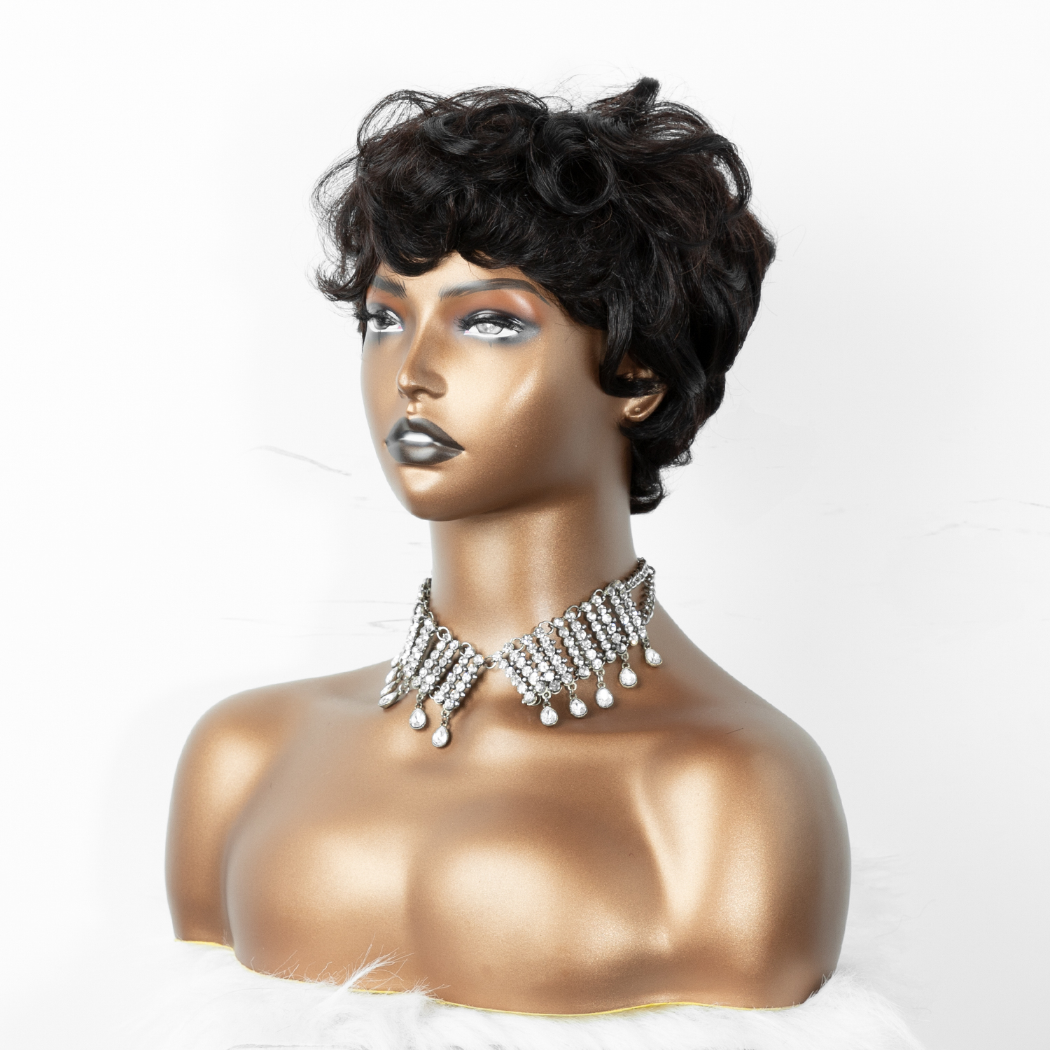  AngelBella DD Diamond Hair New Style Short Bob Wig Factory Price Natural Wave Kinky Curl Loose Curl Styles Brazilian Hair Machine Made Wigs For Black Women