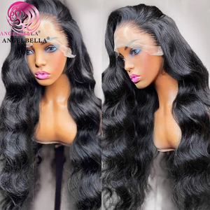 AngelBella DD Diamond Hair 13x4 Lace Frontal Wigs Glueless Transparent Lace Human Hair Wigs Body Wave Lace Front Wig