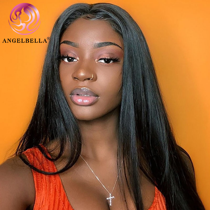 AngelBella DD Diamond Hair Wholesale Lace Frontal Wig 13x4 HD Lace Frontal Wig 28 30 Inch Straight Human Hair Wigs