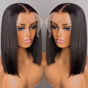 Wholesale 13x4 Natural Black Vietnam Human Hair Glueless Lace Front Wig Straight Short Bob Lace Frontal Wigs for Black Women