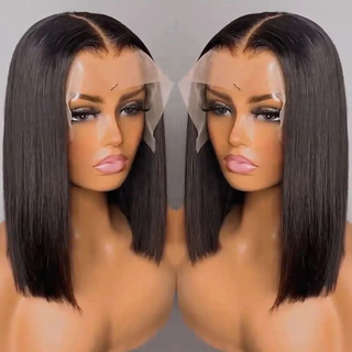 Wholesale 13x4 Natural Black Vietnam Human Hair Glueless Lace Front Wig Straight Short Bob Lace Frontal Wigs for Black Women