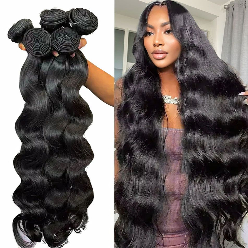 AngelBella Wholesale Raw Hair Bundle Vendors Bulk Double Drawn Weft Hot Sale Body Wave Human Hair Extensions