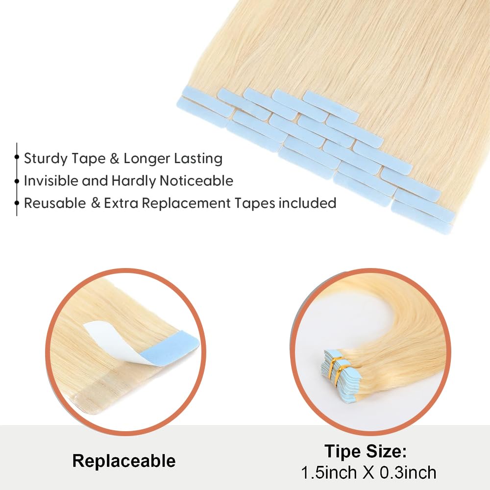 Wholesale 100% Raw Virgin Human Hair Tape in Extensions Cuticle Aligned Hair Bone Straight Tape in Hair Extensions Natural