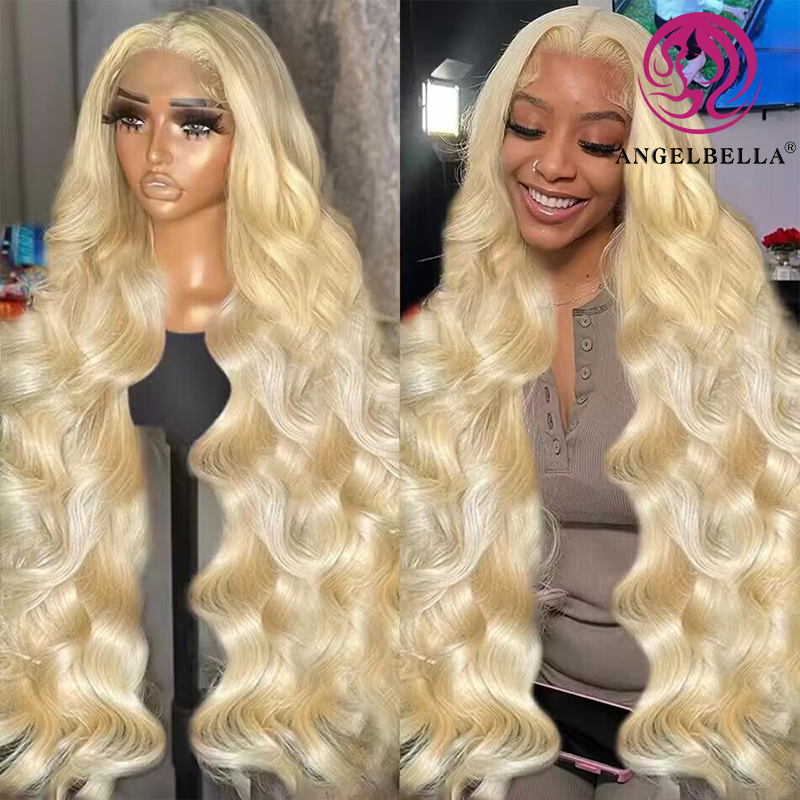 Wholesale 30 Inch 613 Blonde Glueless Lace Frontal Wig Brazilian Human Hair Wigs Transparent Lace Front Wig with Baby Hair