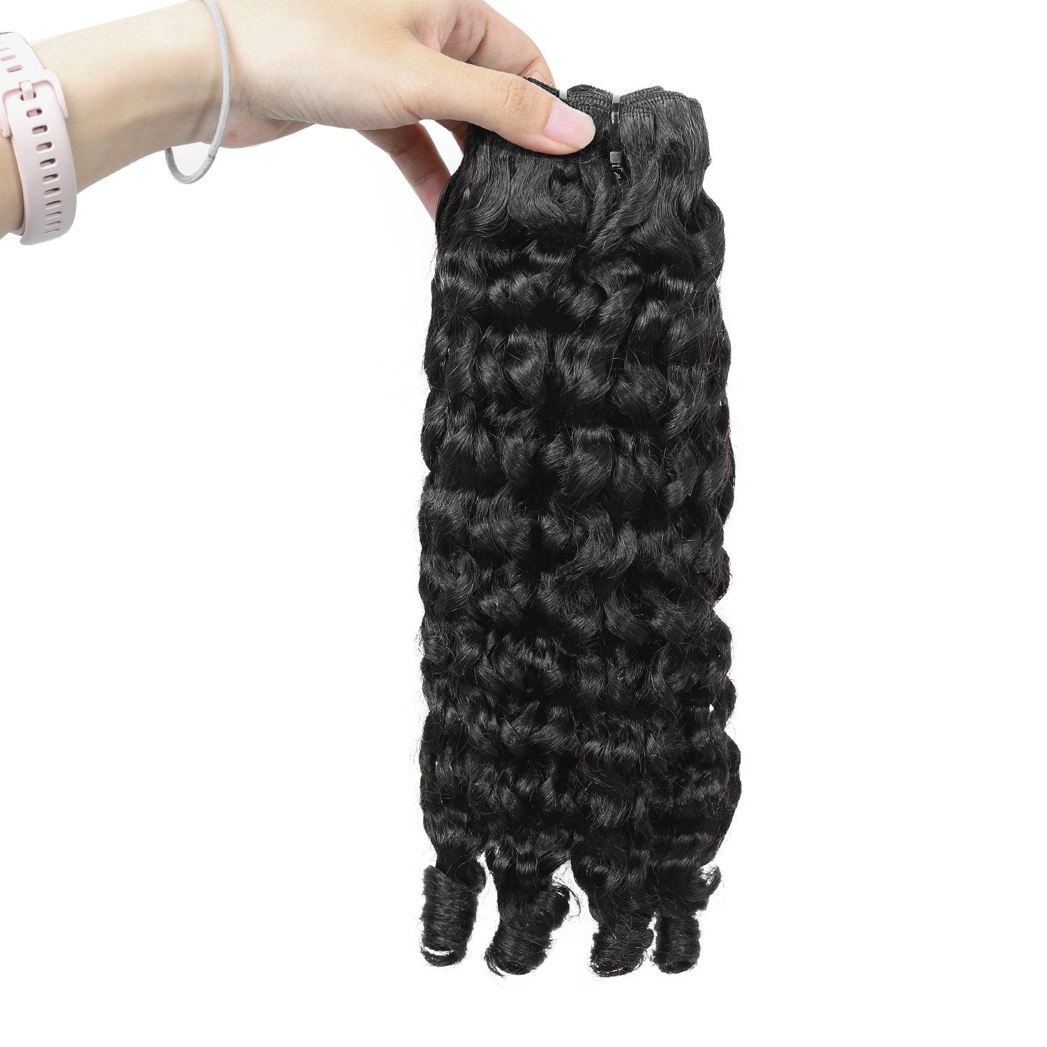 Angelbella Supplier Wholesale Burmese Curly Bundles Human Hair 8-40 Inches Quick Weave with Spiral Curly End 100% Unprocessed Kinky Curly Human Bundles in Hair Extensions Natural Black