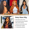 Wholesale 180% Density Raw Hair Glueless Human Hair Wigs Body Wave 13x4 Transparent Lace Front Wigs for Black Women