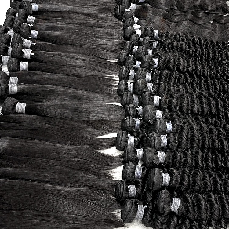 Wholesale Cuticle Aligned Raw Hair Supplier Natural Human Hair Extensions Straight Human Hair Bundles