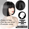 Full Machine Straight Bob Wigs with Bang for Women 8 10 12 14 16 Inch