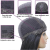 Black Bob Wig with Bangs Full Machine Made Short Straight Bob Wigs for Black Women 8 10 12 14 16 Inch