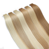 Human Hair Extensions PU Flat Weft Hair Extensions Remy Human Hair Extension with Holes Ash Blonde Highlight Blonde 18/613 Invisible Tape in Hair Extension for Women