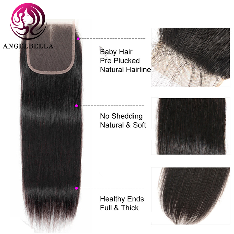 Straight Hair 5x5 Lace Closure Human Hair Transparent Swiss Lace Closure 