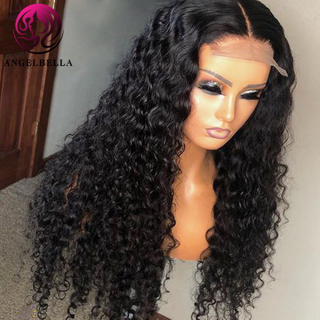 Deep Wave Human Hair Bleaching Knots on Lace Closure Wig