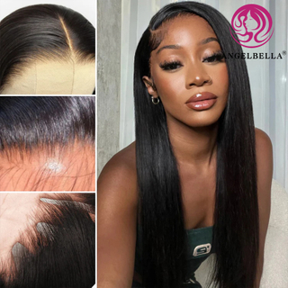 AngelBella Queen Doner Virgin Hair Real 100% Raw Cuticle Aligned Hair Vietnamese Glueless Wigs Human Hair HD Lace Front Lace Wig