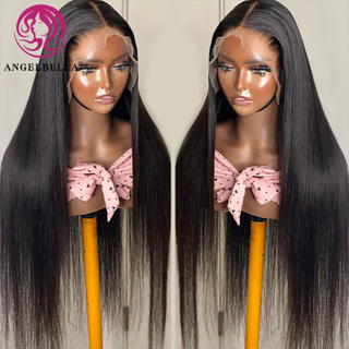 AngelBella Queen Doner Virgin Hair Human Hair Lace Front Wholesale 13X4 Glueless Full HD Lace Human Hair Front Wigs
