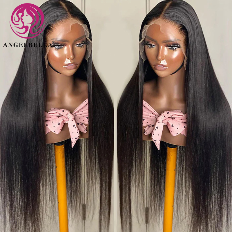 AngelBella Queen Doner Virgin Hair 13X4 Natural Wholesale 100％ Glueless Full HD Lace Human Hair Front Wigs For Black Women