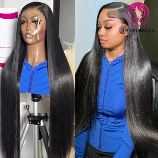 AngelBella Queen Doner Virgin Hair Raw Cuticle Aligned Hair HD Lace Wigs Transparent Glueless Full HD Lace Wigs