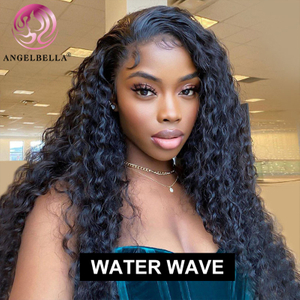 AngelBella DD Diamond Hair Wholesale 100% Human Hair Wigs Water Wave HD Lace Front Wigs For Black Women