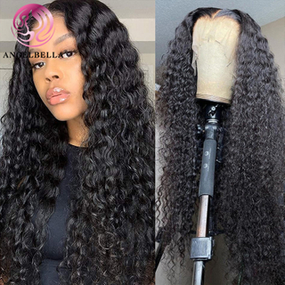 AngelBella DD Diamond Hair 13x4 Transparent Lace Wig Glueless Frontal Deep Wave Human Hair Wig