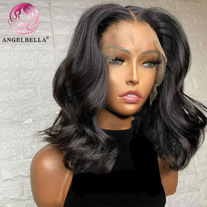  AngelBella Glory Virgin Hair Body Wave 13x4 Pre Plucked Brazilian Human Hair HD Lace Front Wigs