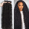 Angelbella Wholesale Natural Color Brazilian Virgin Hair Vendor Double Drawn Deep Wave Human Hair Weave Extension Bundles for Black Women