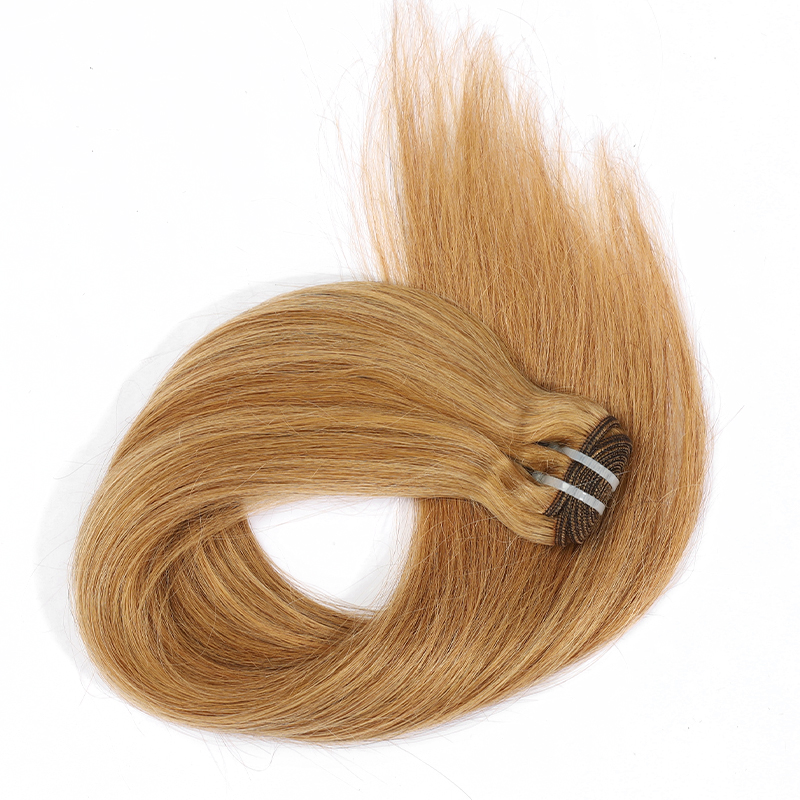 AngelBella Brazilian Hair Weft 100% Raw Virgin Cuticle Aligned Bone StraightLight Color Natural Hand Tied Styles Soft Hand Tied