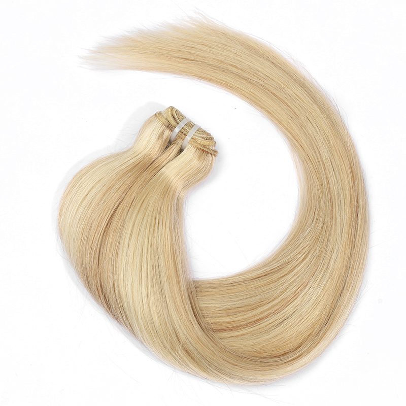 Wholesales Brazilian Hair Weft 100% Raw Virgin Cuticle Aligned Bone Straight Soft Hand Tied Styles Dyed Light Color Natural