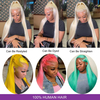 AngelBella 13x4 613 Blond Glueless Transparent Swiss Lace Front Wigs Straight Human Hair Lace Frontal Wig for Women