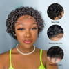 Short Curly Wigs 10 Inches Pixie Cut Curly Wigs Short Human Hair Wig for Women