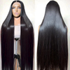 Brazilian 13X4 Straight Human Hair Wigs 180% Density Gluless HD Transparent Swiss Lace Front Wigs for Black Women