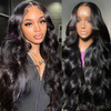 AngelBella 30 Inch Wholesale Transparent Glueless Front Body Wave Wigs 4x4 Human Hair Lace Closure Wig for Women
