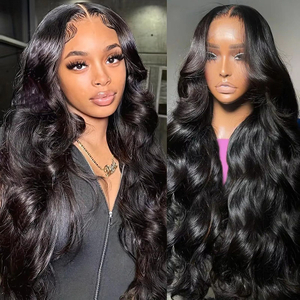 AngelBella Wholesale Brazilian Human Hair Vendor High Quality 4x4 Glueless Body Wave Lace Closure Wigs for Women