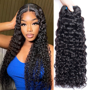 AngelBella 100% Human Hair Extensions Water Wave Raw Virgin Hair Bundle Vendors Unprocessed Raw Human Hair Bundles