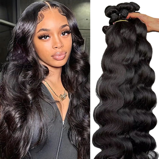 100% Human Hair Extensions Bundles Raw Hair Vendor Bundles Cheap Wholesale Bulk Body Wave Hair Bundles for Women