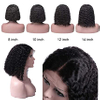 Short Curly Bob Wigs Brazilian Virgin Human Hair 13x4 HD Transparent Lace Front Wigs 