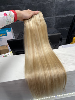 Angelbella 2022 #16/60 Beige Blonde/Blonde Nano Tip Human Hair Bundles Custom Color