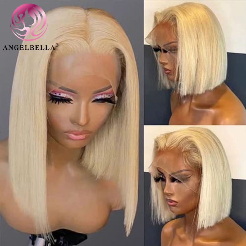 Angelbella Queen Doner Virgin Hair Quality Brazilian 613 Straight 13X4 Hd Lace Frontal Closure Pre Plucked With Edges