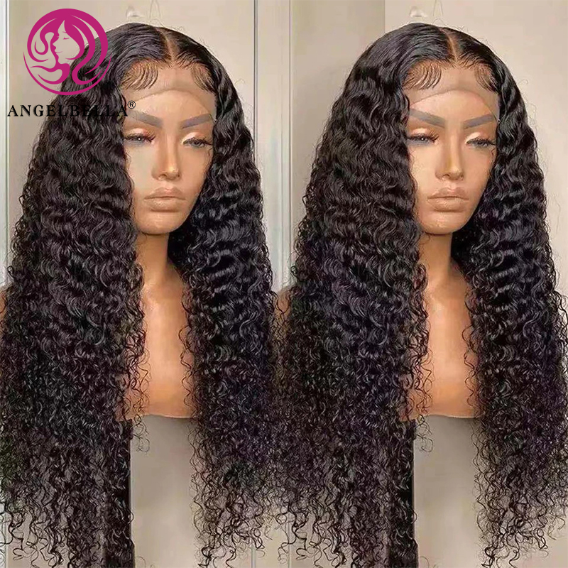 AngelBella Glory Virgin Hair 13x4 Black Deep Wave Cuticle Aligned Hair Raw Vietnamese Human Hair Hd Lace Frontal Wig