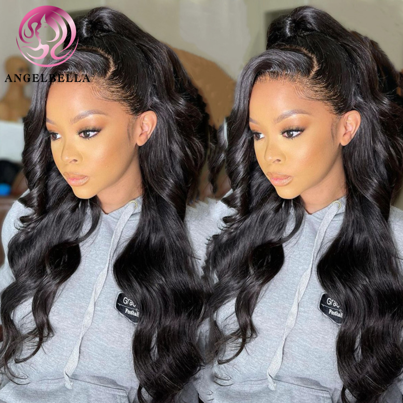 AngelBella DD Diamond Hair Body Wave 13x4 Hd Lace Natural Hair Wigs Human Hair Lace Front Brazilian Frontal Wig for Black Women