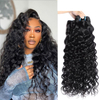 AngelBella Wholesale 40 Inch Natural Black Double Drawn Water Wave Brazilian Virgin Human Hair Bundle for Women
