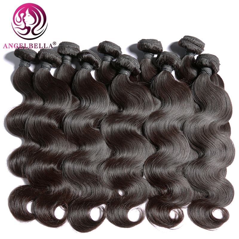 AngelBella Wholesale Indian Virgin Human Hair Bundles Double Drawn Hair Extensions Body Wave Bundles Extension Vendors