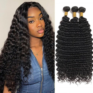 AngelBella Wholesale Hair Extensions Loose Deep Wave Bundle Virgin Brazilian Human Hair Vendor Double Drawn Weave Bundles