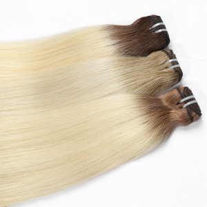 Wholesale 100% Raw Virgin Human Hair Hand Tied Weft Cuticle Aligned Bone Straight Quality Dyed Natural Style Softness Advantage