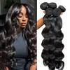 AngelBella AngelBella Wholesale High Quality 40 Inch Natural Black Color Double Drawn Body Wave Human Hair Bundles for Women